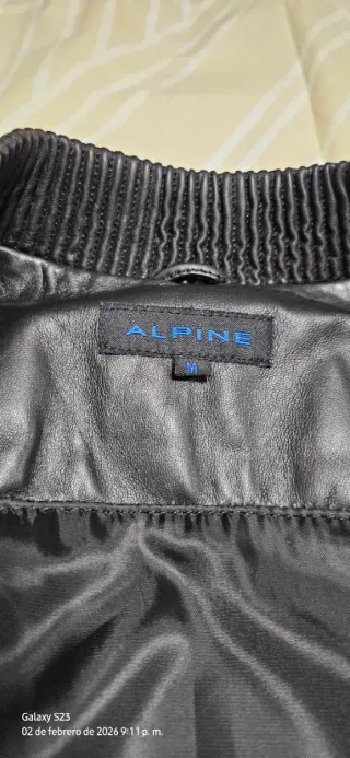 Chaqueta Cuero Negra ALPINE Talla M