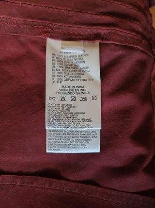 Chaqueta de Piel Roja
