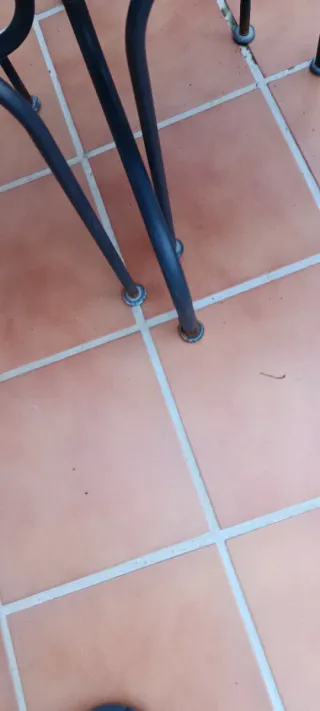 Mesa y Sillas Terraza Metal Negro