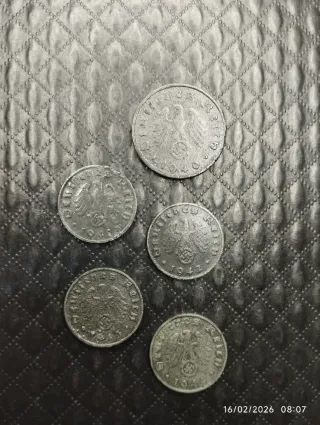 Monedas antiguas alemanas 1944