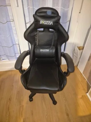 Silla Oficina Bigzzia Negra Cuero Sintético