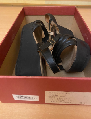 Sandalias cuña negras