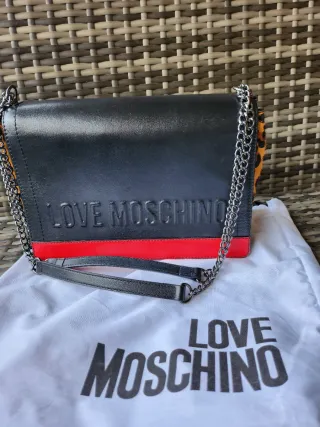 Bolso Love Moschino Negro y Animal Print
