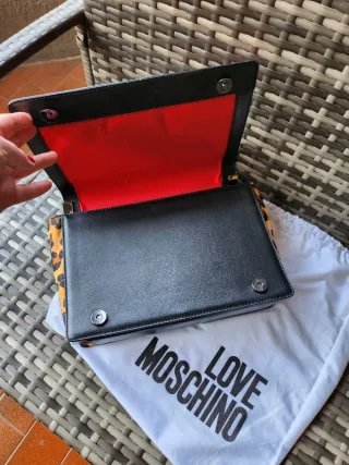 Bolso Love Moschino Negro y Animal Print