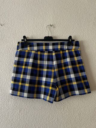 Falda Bimba y Lola cuadros azul falda pantalon