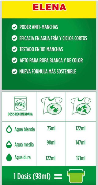 Detergente Elena XXXL 124 Lavados