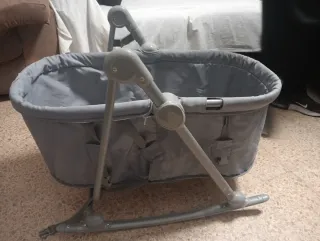 Mini Cuna Mecedora Tigex Gris