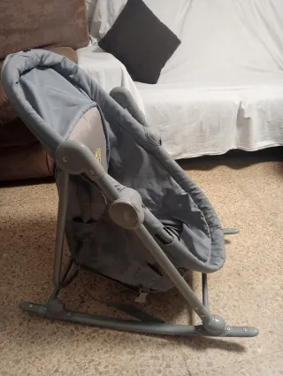 Mini Cuna Mecedora Tigex Gris