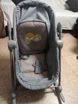 Mini Cuna Mecedora Tigex Gris