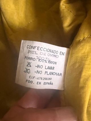 Abrigo Piel Cordero Azul