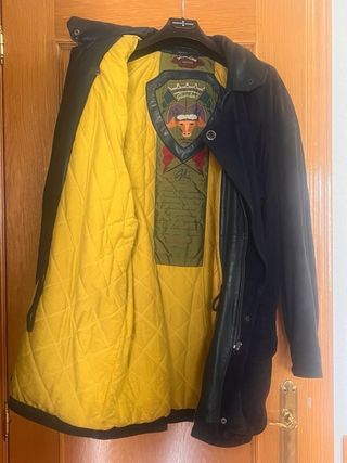 Abrigo Piel Cordero Azul