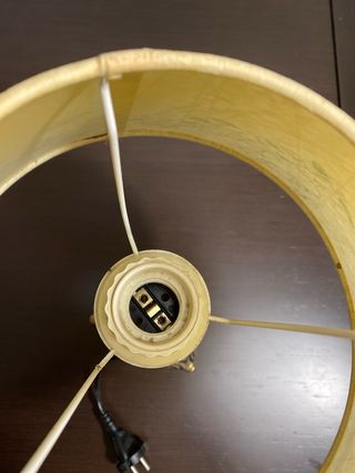 Lámpara de mesa cristal y metal