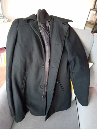 Abrigo Jack & Jones lana negro