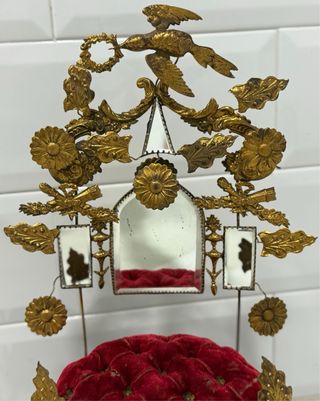 ANTIGUO FANAL NUPCIAL NAPOLEÓN FRANCIA SIGLO XIX