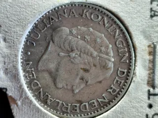 Moneda Juliana Koningin Neder plata 1955