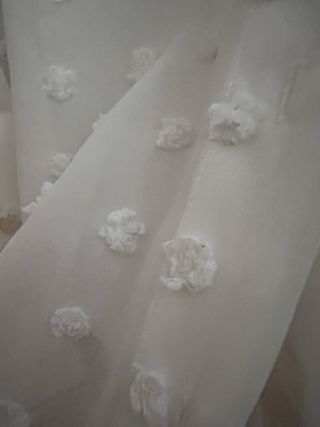 Blusa Zara blanca con textura