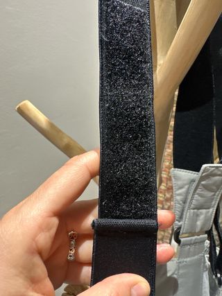 Pantalones de esquí grises con tirantes TM