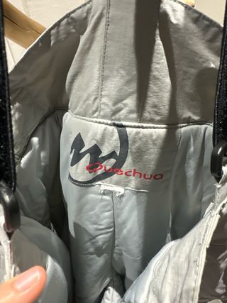 Pantalones de esquí grises con tirantes TM