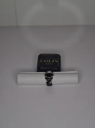 Anillo bisutería Colin negro y plata