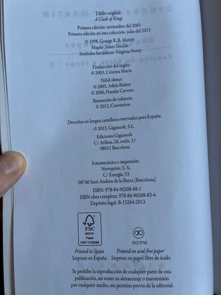 Canción de hielo y fuego: Juego de tronos (Omni...