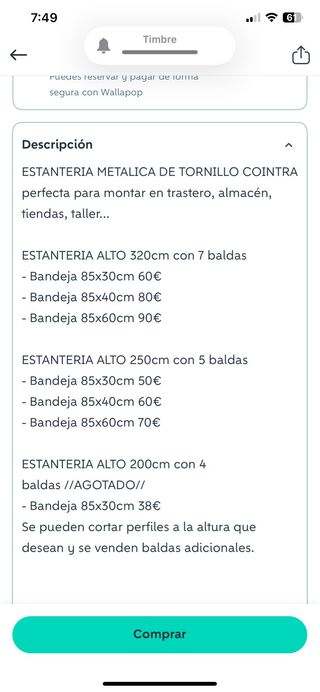 Estanterías metálicas grises fuertes