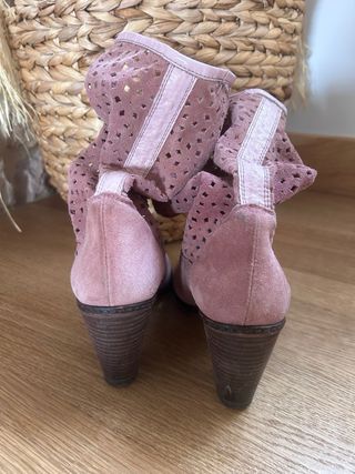 Botines El Cuco Piel Rosa Talla 38