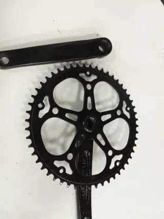 Monoplato Bicicleta 52T Negro