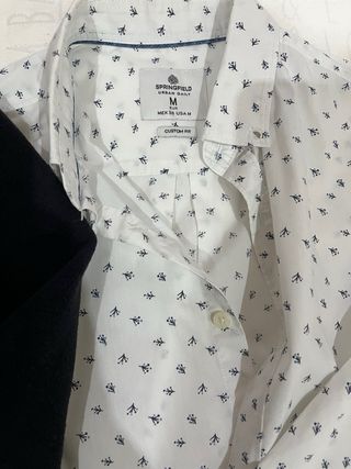 Conjunto Jersey Azul y Camisa Azul y Blanca