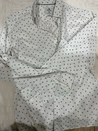 Conjunto Jersey Azul y Camisa Azul y Blanca