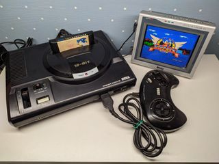 Sega Mega Drive 60hz Switchless + Cables + Sonic
