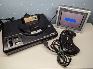 Sega Mega Drive 60hz Switchless + Cables + Sonic