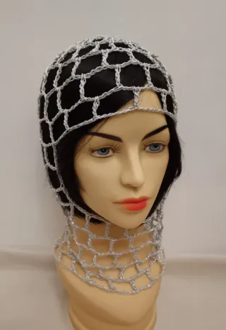 Balaclava Rete Argento lurex