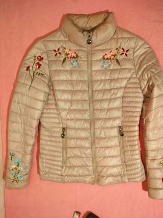 Giubbino donna con ricami floreali tg.S
