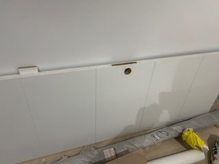 Puerta corredera blanca