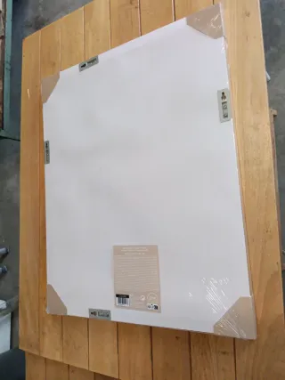 Specchio cm 54x44 con cornice in bambù