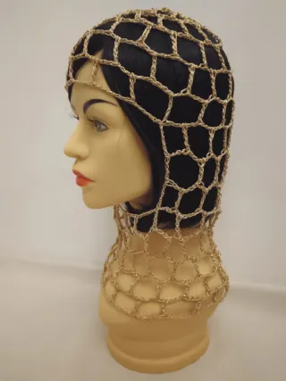 Balaclava dorata lurex