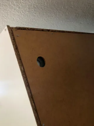 Mueble auxiliar blanco de madera,se puede colgar.