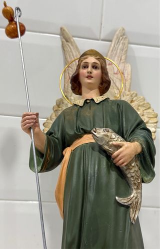 ANTIGUO ARCÁNGEL SAN RAFAEL ARTES DECORATIVAS OLOT