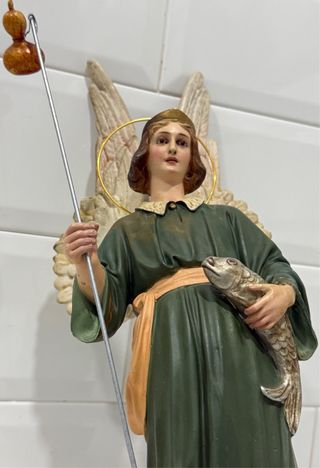 ANTIGUO ARCÁNGEL SAN RAFAEL ARTES DECORATIVAS OLOT