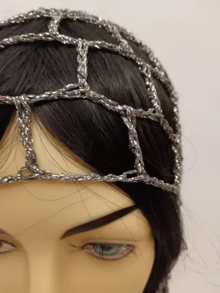 Balaclava Lurex Grigio Argentato