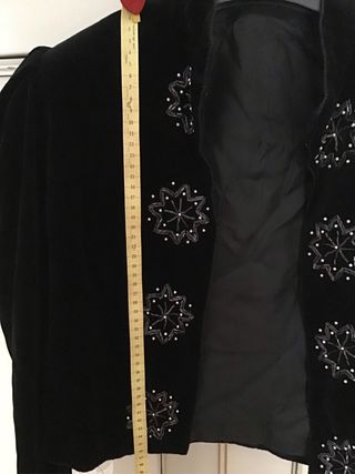 Tailleur velluto nero fatto a mano