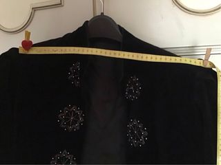 Tailleur velluto nero fatto a mano