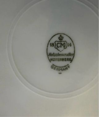 Piatto ceramica Huts decorato vintage raro