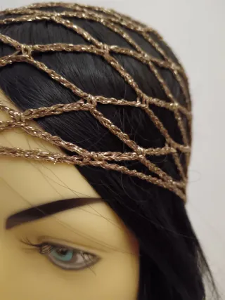 Cuffia rete bronzo lurex