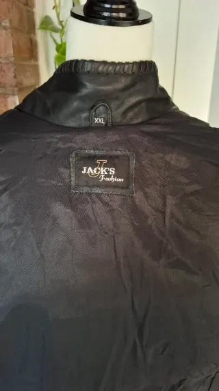 Chaqueta Piel Vintage Negra Diseño