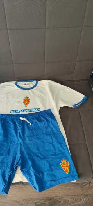 Pijama Real Zaragoza Blanco y Azul