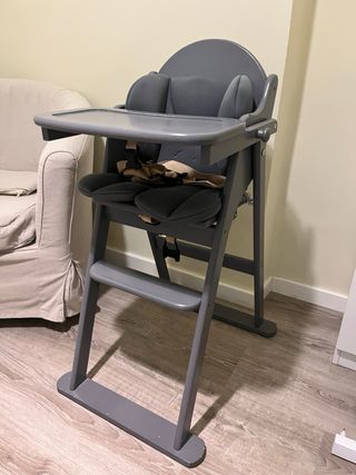 Trona de bebé plegable gris