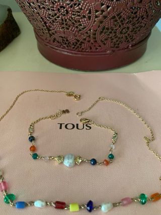 Collar y pulsera Tous multicolor plata vermail