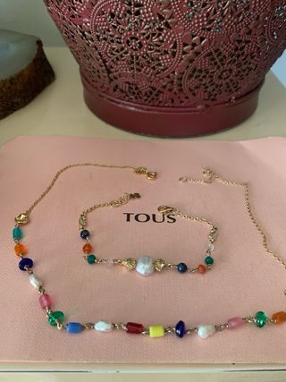 Collar y pulsera Tous multicolor plata vermail