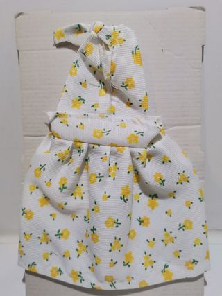 Vestido Muñeca Nancy Flores Amarillas con zapatos
